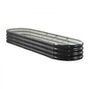 VEVOR Metal Raised Garden Bed, 8 x 2 x 1 ft Oval Outdoor Galvanized Planter Garden Box, Open Bottom Design, Large Planter Raised Bed for Growing Vegetables, Flowers, Herbs, and Succulents, Dark Gray