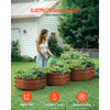 VEVOR 3 Pcs 2x2x1ft Galvanized Raised Garden Bed Kit, Outdoor Metal Round Raised Beds For Gardening Vegetables, Easy Assembly Garden Planter Box For Flowers Fruits With Open Base