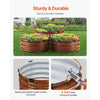 VEVOR 3 Pcs 2x2x1ft Galvanized Raised Garden Bed Kit, Outdoor Metal Round Raised Beds For Gardening Vegetables, Easy Assembly Garden Planter Box For Flowers Fruits With Open Base