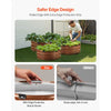 VEVOR 3 Pcs 2x2x1ft Galvanized Raised Garden Bed Kit, Outdoor Metal Round Raised Beds For Gardening Vegetables, Easy Assembly Garden Planter Box For Flowers Fruits With Open Base