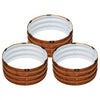 VEVOR 3 Pcs 2x2x1ft Galvanized Raised Garden Bed Kit, Outdoor Metal Round Raised Beds For Gardening Vegetables, Easy Assembly Garden Planter Box For Flowers Fruits With Open Base