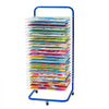 VEVOR Art Drying Rack, 25 Removable Shelves 17 x 13 x 39.4 inch Paint Drying Rack With Lockable Wheels, Carbon Steel Painting Drying Rack for Artwork in Classroom, Art Studios and Schools, Blue+White