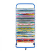 VEVOR Art Drying Rack, 25 Removable Shelves 17 x 13 x 39.4 inch Paint Drying Rack With Lockable Wheels, Carbon Steel Painting Drying Rack for Artwork in Classroom, Art Studios and Schools, Blue+White