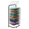 VEVOR Art Drying Rack, 25 Removable Shelves 17 x 13 x 39.4 inch Paint Drying Rack With Lockable Wheels, Carbon Steel Painting Drying Rack for Artwork in Classroom, Art Studios and Schools, Black