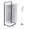VEVOR Art Drying Rack, 25 Removable Shelves 17 x 13 x 39.4 inch Paint Drying Rack With Lockable Wheels, Carbon Steel Painting Drying Rack for Artwork in Classroom, Art Studios and Schools, Black