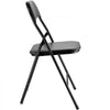 VEVOR 6 Pack Folding Chairs, Foldable Leather Chairs with Heavy Duty Metal Frame & Padded Cushion, Portable Folding Card Table Chairs, Stackable Seats for Home, Yard, Garden, Parties, Events, Black