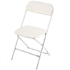 VEVOR 6 Pack Folding Chairs, Foldable Plastic Chairs with Heavy Duty Metal Frame, Portable Folding Card Table Chairs, Stackable Indoor Outdoor Seats for Home, Yard, Garden, Parties, Events, White