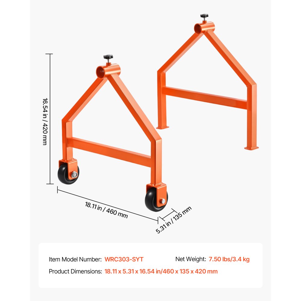 VEVOR Wire Spool Rack, 220 lbs Load Capacity, Portable Cable Caddy, Moveable Wire Rack with Wheels, Spool Holder, Up to 29.9 in Diameter, for Electrical Industrial and Retail Use, Working Efficiency