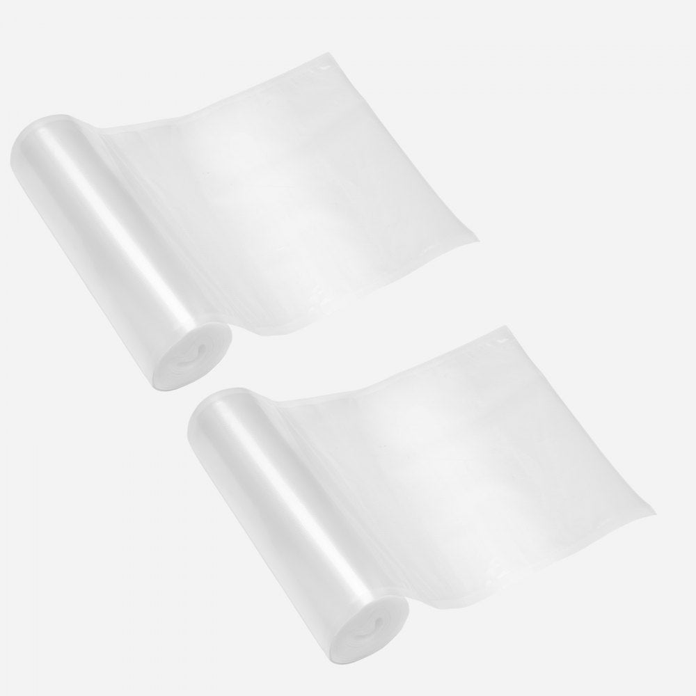 VEVOR Vacuum Sealer Bags, 2 Rolls 11 In x 50 Ft, Non-BPA Food Grade Seal A Meal Bags, Customizable Freezer-friendly Vac Sealing Bag for Food Saver, Food Storage Vacuum Bags for Meal Prep or Sous Vide