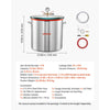 VEVOR 15 Gallon Vacuum Chamber, Aluminum Alloy, Vacuum Degassing Chamber with Tempered Glass Lid, Hose, Air Filter, for Resin Casting, Stabilizing Wood, Degassing Silicone, Epoxies, Essential Oils