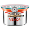 VEVOR 1.5 Gallon Vacuum Chamber, Stainless Steel, Vacuum Degassing Chamber with Tempered Glass Lid, Hose, Air Filter, for Resin Casting, Stabilizing Wood, Degassing Silicone, Epoxies, Essential Oils