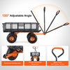VEVOR Garden Cart, Sturdy Metal Utility Wagon with Simple Assembly, Versatile Dump Cart with Dual-Function Handle, Wheelbarrow with 400 lbs Load Capacity, Equipped with 10" Wheels