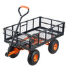 VEVOR Garden Cart, Sturdy Metal Utility Wagon with Simple Assembly, Versatile Dump Cart with Dual-Function Handle, Wheelbarrow with 400 lbs Load Capacity, Equipped with 10" Wheels