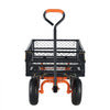 VEVOR Garden Cart, Sturdy Metal Utility Wagon with Simple Assembly, Versatile Dump Cart with Dual-Function Handle, Wheelbarrow with 400 lbs Load Capacity, Equipped with 10" Wheels