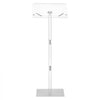 VEVOR Podium Stand, 43-Inch Acrylic Lectern, Portable Laptop Desk with Wide Reading Surface, Book Clips, Adjustable Angle, Floor-Standing, for Classroom, Wedding, Conference, Lecture and Concert