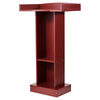 VEVOR Podium Stand, 41-Inch Wooden Lectern, Laptop Desk with Wide Reading Surface and Storage Shelf, Edge Stopper, Elegant Design, Flool-Standing, for Classroom, Conference, Church, and Presentation