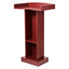 VEVOR Podium Stand, 41-Inch Wooden Lectern, Laptop Desk with Wide Reading Surface and Storage Shelf, Edge Stopper, Elegant Design, Flool-Standing, for Classroom, Conference, Church, and Presentation