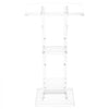 VEVOR Podium Stand, 43-Inch Acrylic Lectern, Portable Laptop Desk with Wide Reading Surface and Storage Shelf, Book Stopper, Floor-Standing, for Classroom, Wedding, Conference, Lecture and Concert