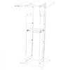 VEVOR Podium Stand, 43-Inch Acrylic Lectern, Portable Laptop Desk with Wide Reading Surface and Storage Shelf, Book Stopper, Floor-Standing, for Classroom, Wedding, Conference, Lecture and Concert