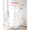 VEVOR Podium Stand, 50-Inch Acrylic Lectern, Portable Laptop Desk with Wide Reading Surface and Storage Shelf, Book Stopper, Floor-Standing, for Classroom, Wedding, Conference, Lecture and Concert
