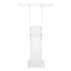 VEVOR Podium Stand, 50-Inch Acrylic Lectern, Portable Laptop Desk with Wide Reading Surface and Storage Shelf, Book Stopper, Floor-Standing, for Classroom, Wedding, Conference, Lecture and Concert