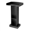 VEVOR Podium Stand, 42 inch Wooden Lectern Laptop Desk with Storage Shelf, for Schools, Churches and Events, Presentation Lectern Stand with Storage Shelf, Three-Sided Panels, Fixed Base, Book Stop