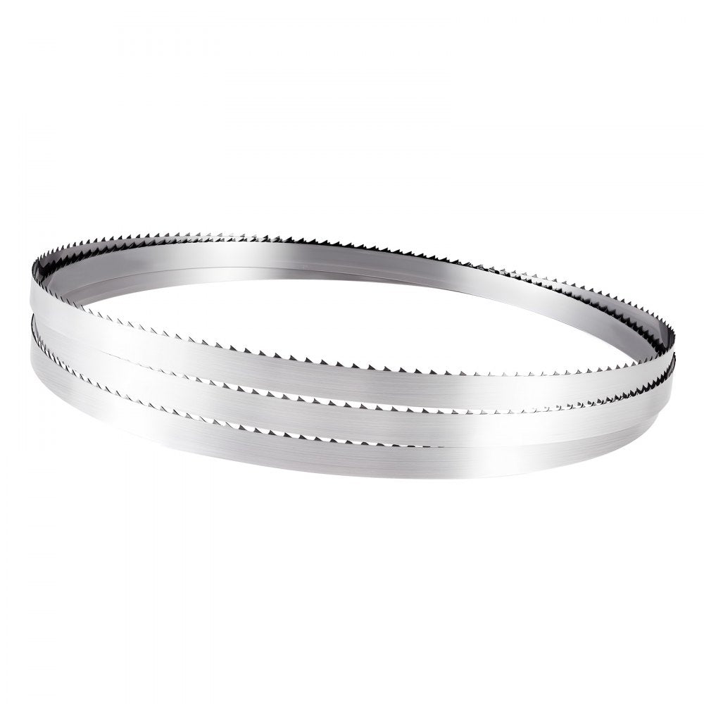 VEVOR Bandsaw Blade, 109.45 Inch Length, 4 TPI Band Saw Blade with 18 HRC Hardened Sharp Teeth, High-Strength Carbon Steel, 0.6 Inch Width, Replacement for Major Woodworking Band Saw Brands, 1 Pack