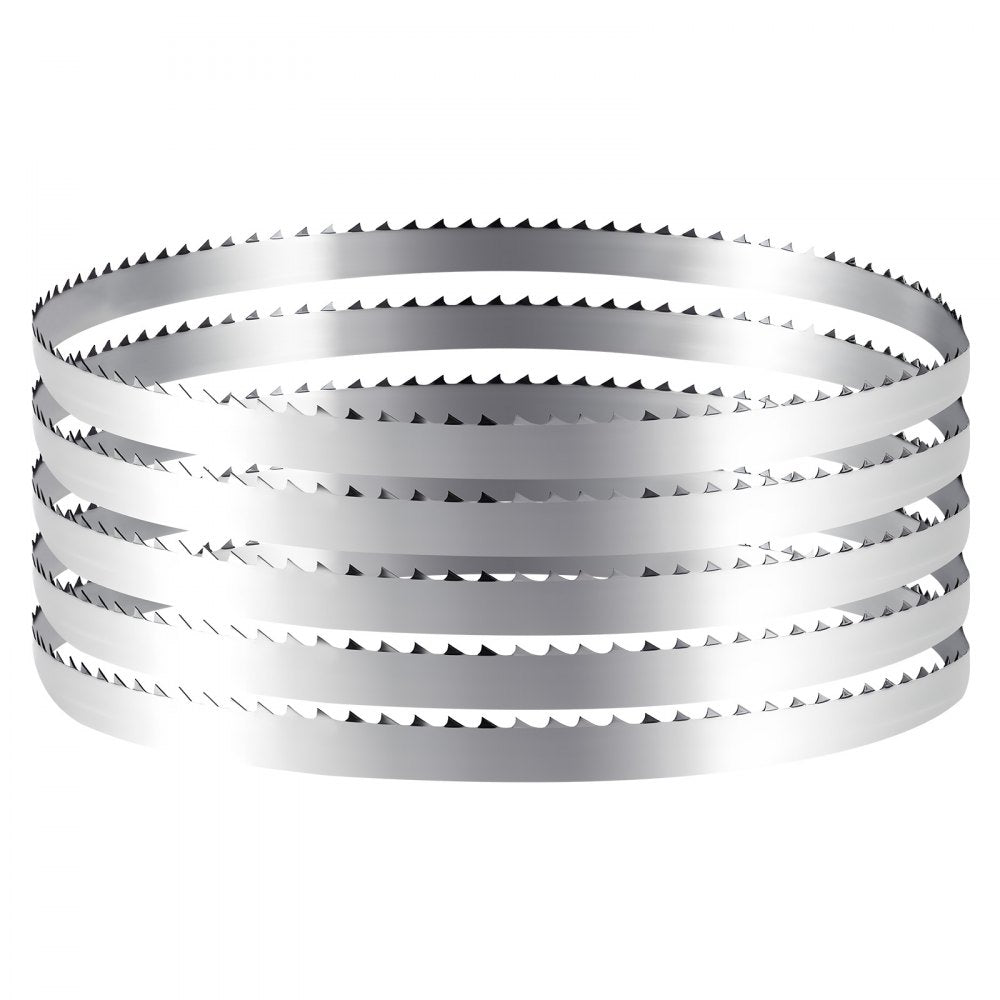 VEVOR Bandsaw Blade, 72 Inch Length, 4 TPI Band Saw Blade with 18 HRC Hardened Sharp Teeth, SK5 High-Strength Carbon Steel, 0.5 Inch Width, Replacement for Major Woodworking Band Saw Brands, 1 Pack