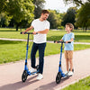 VEVOR Kick Scooter for Kids Ages 8+, Teens & Adults, 2-Wheel Toddler Scooter with Height Adjustable Handlebar, Wide Anti-Slip Deck, Foldable Lightweight for Boys & Girls up to 220 lbs, Black + Blue