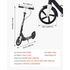 VEVOR Kick Scooter for Kids Ages 8+, Teens & Adults, 2-Wheel Toddler Scooter with Adjustable Height Handlebar, Wide Anti-Slip Deck, Foldable Lightweight for Boys & Girls up to 220 lbs, Black + Silver