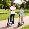 VEVOR Kick Scooter for Kids Ages 8+, Teens & Adults, 2-Wheel Toddler Scooter with Adjustable Height Handlebar, Wide Anti-Slip Deck, Foldable Lightweight for Boys & Girls up to 220 lbs, Black + Silver