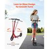 VEVOR Kick Scooter for Kids Ages 8+, Teens & Adults, 2-Wheel Toddler Scooter with Adjustable Height Handlebar, Wide Anti-Slip Deck, Foldable Lightweight for Boys & Girls up to 220 lbs, Red + Black