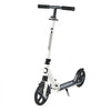 VEVOR Kick Scooter for Kids Ages 8+, Teens & Adults, 2-Wheel Toddler Scooter with Adjustable Height Handlebar, Wide Anti-Slip Deck, Foldable Lightweight for Boys & Girls up to 220 lbs, White + Black