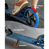 VEVOR Kick Scooter for Kids Ages 8+, Teens & Adults, 2-Wheel Toddler Scooter with Adjustable Height Handlebar, Wide Anti-Slip Deck, Foldable Lightweight Frame for Boys & Girls up to 220 lbs, Blue