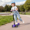 VEVOR Kick Scooter for Kids Ages 3+, 3-Wheel Toddler Scooter with Light-Up Wheels, Adjustable Height Handlebar, Wide Anti-Slip Deck, Lightweight Aluminum Frame for Boys & Girls up to 165 lbs, Purple