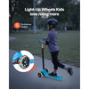 VEVOR Kick Scooter for Kids Ages 3+, 3-Wheel Toddler Scooter with Light-Up Wheels, Adjustable Height Handlebar, Wide Anti-Slip Deck, Lightweight Aluminum Frame for Boys & Girls up to 165 lbs, Blue