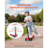 VEVOR Kick Scooter for Kids Ages 3+, 3-Wheel Toddler Scooter with Light-Up Wheels, Adjustable Height Handlebar, Wide Anti-Slip Deck, Lightweight Aluminum Frame for Boys & Girls up to 165 lbs, Red