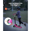 VEVOR Kick Scooter for Kids Ages 3+, 3-Wheel Toddler Scooter with Light-Up Wheels, Adjustable Height Handlebar, Wide Anti-Slip Deck, Lightweight Aluminum Frame for Boys & Girls up to 165 lbs, Pink
