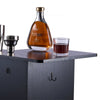 VEVOR Home Bar Unit, Wine Bar Cabinet Table 4-Tier with Storage Drawer Shelves, Wine Glass Holder, Bottle Rack, LED Light, Wood & Metal Liquor Cabinet for Home, Basement, Kitchen, Living Room, Black