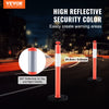 VEVOR Traffic Delineator Post Cones, 2 Pack, Traffic Safety Delineator Barrier with 16.93 x 16.93 in Rubber Base, for Traffic Control Warning Outdoor Indoor Use Parking Lot Construction Caution Roads