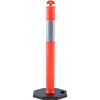 VEVOR Traffic Delineator Post Cones, 2 Pack, Traffic Safety Delineator Barrier with 16.93 x 16.93 in Rubber Base, for Traffic Control Warning Outdoor Indoor Use Parking Lot Construction Caution Roads