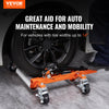 VEVOR Wheel Dolly, 1 Set Wheel Dolly Car Skate, Heavy Duty Vehicle Positioning with Ratcheting Foot Pedal, Ratchet Type Tire Skate Tire Jack for Car Truck RV Trailer, 1500 LBS