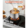 VEVOR Stainless Steel Stock Pot, 12-Quart Stainless Steel Stockpot with Glass Lid, PFOA-Free, PFAS-Free, Compatible with Gas Stoves, Induction Cooktops, Electric Stoves, for Soups, Stews, and Pasta