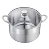 VEVOR Stainless Steel Stock Pot, 12-Quart Stainless Steel Stockpot with Glass Lid, PFOA-Free, PFAS-Free, Compatible with Gas Stoves, Induction Cooktops, Electric Stoves, for Soups, Stews, and Pasta
