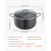 VEVOR Aluminum Stock Pot, 12-Quart Nonstick Ceramic Coated Pot with Glass Lid, PFOA-Free, PFAS-Free, Compatible with Gas Stoves, Induction Cooktops, Electric Stoves, for Soups, Stews, and Pasta
