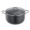 VEVOR Aluminum Stock Pot, 12-Quart Nonstick Ceramic Coated Pot with Glass Lid, PFOA-Free, PFAS-Free, Compatible with Gas Stoves, Induction Cooktops, Electric Stoves, for Soups, Stews, and Pasta