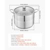 VEVOR Stainless Steel Stock Pot, 16-Quart Stainless Steel Stockpot with Glass Lid, PFOA-Free, PFAS-Free, Compatible with Gas Stoves, Induction Cooktops, Electric Stoves, for Soups, Stews, and Pasta