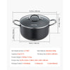 VEVOR Aluminum Stock Pot, 6-Quart Nonstick Ceramic Coated Pot with Glass Lid, PFOA-Free, PFAS-Free, Compatible with Gas Stoves, Induction Cooktops, Electric Stoves, for Soups, Stews, and Pasta