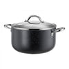 VEVOR Aluminum Stock Pot, 6-Quart Nonstick Ceramic Coated Pot with Glass Lid, PFOA-Free, PFAS-Free, Compatible with Gas Stoves, Induction Cooktops, Electric Stoves, for Soups, Stews, and Pasta