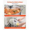 VEVOR Stainless Steel Stock Pot, 8-Quart Stainless Steel Stockpot with Glass Lid, PFOA-Free, PFAS-Free, Compatible with Gas Stoves, Induction Cooktops, Electric Stoves, for Soups, Stews, and Pasta